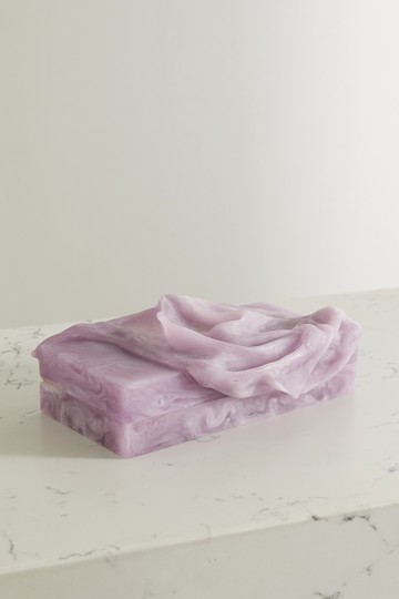 Completedworks - Large Marbled Resin Jewelry Box - Lilac - one size