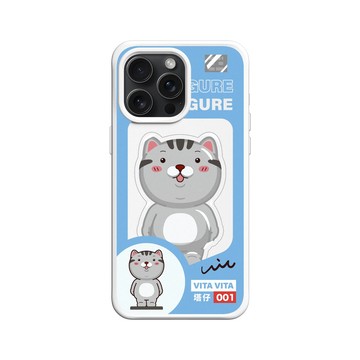 iPhone 15 Pro Max SolidX 白 - VITA VITA．塔仔是隻貓 - 還缺這隻大公仔