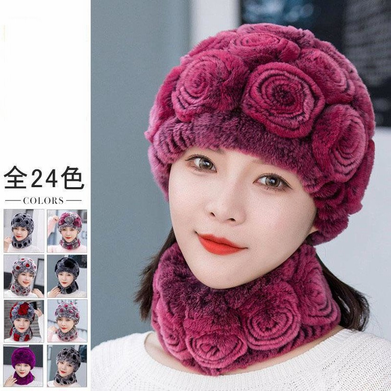 ファーキャップ 帽子 レディース 秋冬 ファー ハット ロシア帽