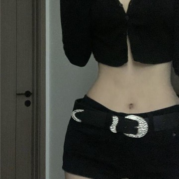 ins小衆 水鑽 皮帶 千禧辣妹 裝飾 搭配品 個性 百搭 亮晶晶