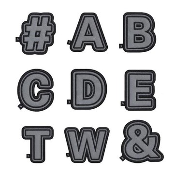 LOJEL Slim Wallet 刺繡貼紙  免熨燙字母刺繡貼紙 布貼 補丁貼