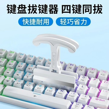 桃園出貨🍂二合一鍵盤拔鍵器拔鍵帽拆卸清理更換工具四鍵秒拔機械鍵盤拔鍵器