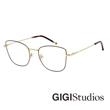 【GIGI Studios】塞爾瑪貓眼鈦金光學眼鏡(黑/金 - SILMA-8087/1)
