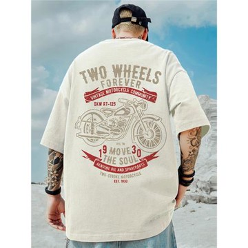 重磅潮牌美式復古寬松T恤胖子短袖男士加肥加大純棉大碼男裝夏季