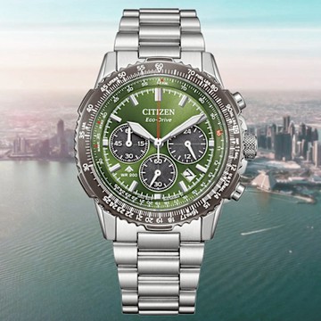 CITIZEN 星辰 PROMASTER限量 光動能 航空計算尺 計時男錶 CA4664-60W