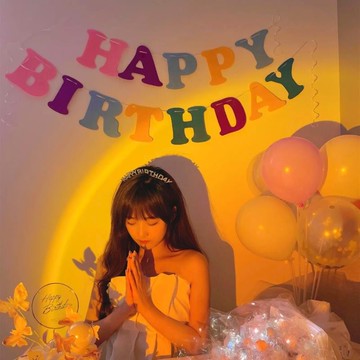 ✨年年歲歲☜桃園出貨✨日落燈網紅投影燈氛圍裝飾生日場景布置快樂派對ins發箍拍照道具