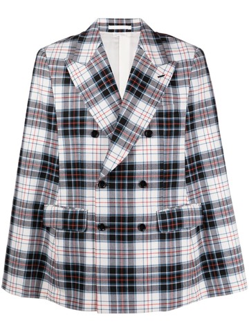 Comme des Garçons Homme Plus - check-pattern wool blazer - men - Cupro/Wool - M - Black