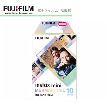 FUJIFILM 富士 拍立得 mermaid tail 美人魚尾巴 閃亮馬卡龍漸層 2入組 _廠商直送