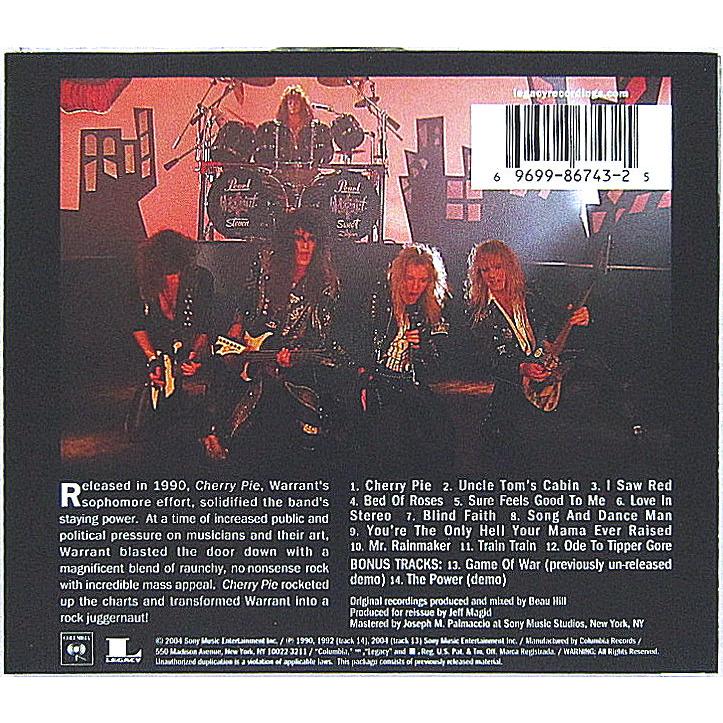 WARRANT ウォレント　／　CHERRY PIE 〔輸入盤CD〕