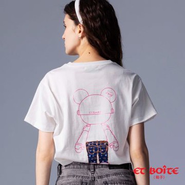ET BOîTE 箱子 BLUE WAY – 星際熊聯名款印花短TEE(白)