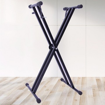 免運 開立發票 樂器夾 樂器架 樂器配件 電子琴支架X型古箏架雙管折疊鍵盤架子調節升降雙管電子琴架