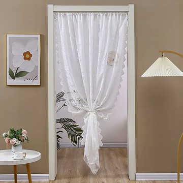 BonBon naturel 法式珍珠花邊門簾 Set 蕾絲門簾  140 x 45cm  白色