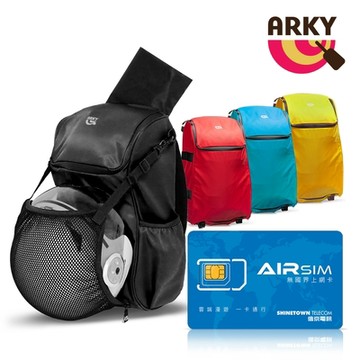 ARKY 多功能防水運動雅趣包+★AIRSIM 無國界上網卡超值組合