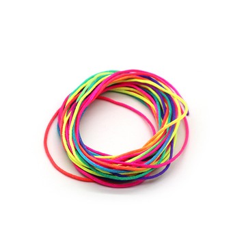 台灣出貨 手工DIY DIY手工彩色編織繩 七彩漸變韓國絲 結線繩 韓國線 彩虹繩