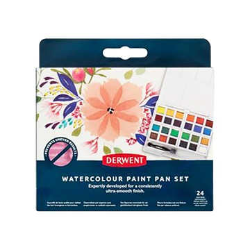 德爾文DERWENT水彩色塊旅行盒/DW2306324/24色/盒