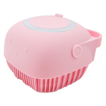 PUKU 藍色企鵝 矽膠沐浴刷 耐熱至80°C 80ml  粉色  1入  1個