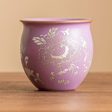 快速出貨 臺灣現貨汝窯描銀畝單龍蛋杯查卑主人杯單杯陶瓷功夫查據喝查榀茗杯禮盒裝