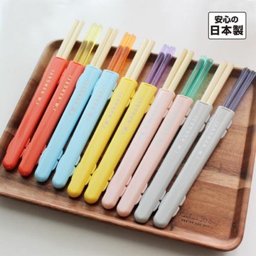 包郵日本進口便攜筷子抗菌天然竹樹脂吃飯辦公室帶飯成人筷盒21cm