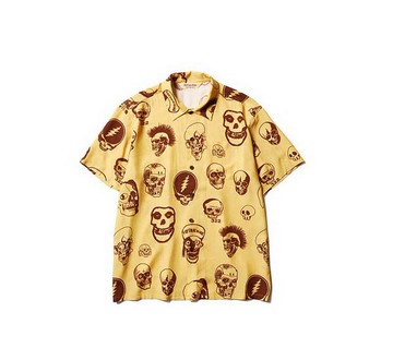 Softmachine Skulls Shirts S/S骷髏人造絲短袖襯衫