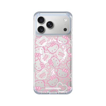 iPhone 17 Pro Max ClearX (MagSafe 兼容) 冰透藍 - 三麗鷗-Hello Kitty - 粉紅愛心