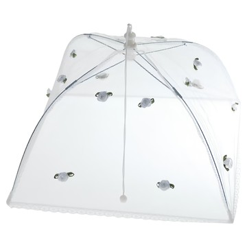 EXCELSA 方形摺疊桌罩 防蠅罩 防塵罩 蓋菜罩 小花 聚酯纖維 金屬材質  21 x 31 x 31cm  1個