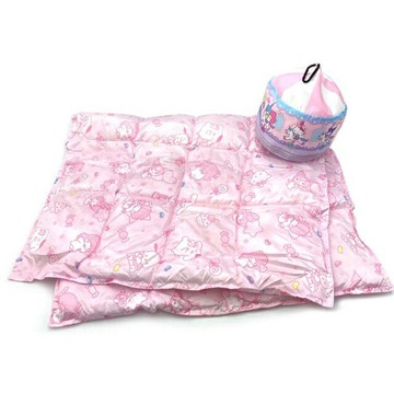 小禮堂 Sanrio 三麗鷗大集合 造型收納包涼被 100x60cm (旋轉木馬款)