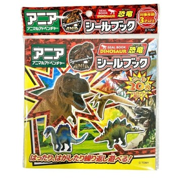 日本 TOMY 恐龍貼紙書 貼紙本 認知書 場景貼紙書 知育＊夏日微風＊