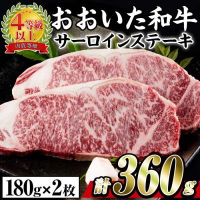 ふるさと納税 佐伯市 おおいた 和牛 サーロイン ステーキ 百年の恵み (計360g・180g×2枚)