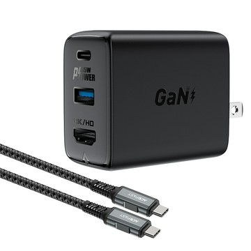 ACEFAST PD65W 氮化鎵HDMI HUB多功能充電器套裝 for Switch  筆電 ... 等設備 黑色