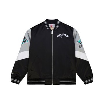 Mitchell & Ness NBA THROW IT BACK HEAVYWEIGHT SATIN JACKET VINTAGE SPURS 男 其他外套 JK11198-SASBLCK