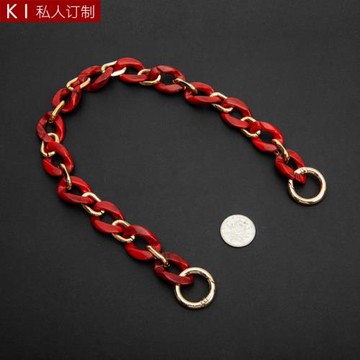 法式復古腋下包鏈條中古包改造替換肩帶琺瑯裝飾鏈寶藏包帶配件