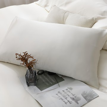 Ishur 伊舒爾 萊賽爾素色枕頭套 珍珠白 75 x 45cm  1個