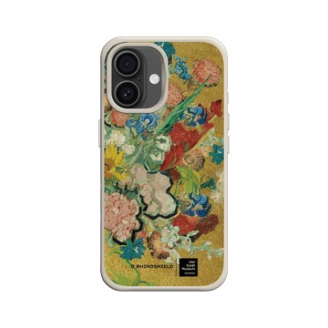 iPhone 16 SolidX 貝殼灰 - Van Gogh Museum - Vincent 的花朵-50週年紀念款