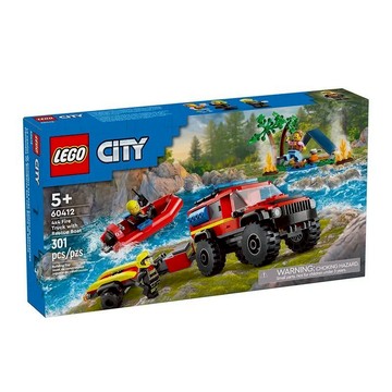 [樂享積木] [已停產沒貨] LEGO 60412 四輪驅動消防車和救援艇 城市系列