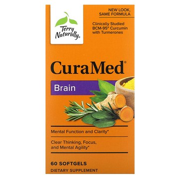 Terry Naturally, CuraMed，大腦，60 粒軟膠囊