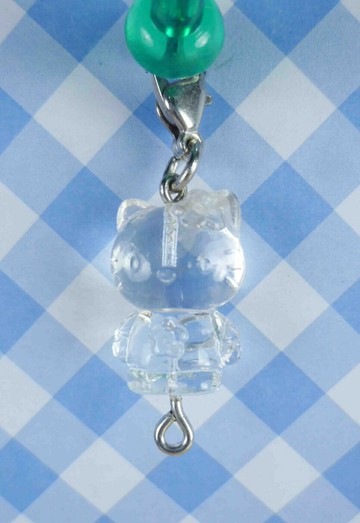 【震撼精品百貨】Hello Kitty 凱蒂貓 KITTY吊飾拉扣-透明 震撼日式精品百貨