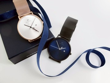 客製化姓名指針手錶-精緻太陽紋 成雙成對