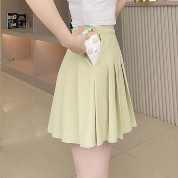 【臺灣公司 可打統編】免運 百褶裙 JK 口袋松緊腰百褶裙女夏學院風大碼半身短裙高腰顯瘦小個子a字裙子 可開發票 全館五折 工廠現貨直銷 新品特價 z10079