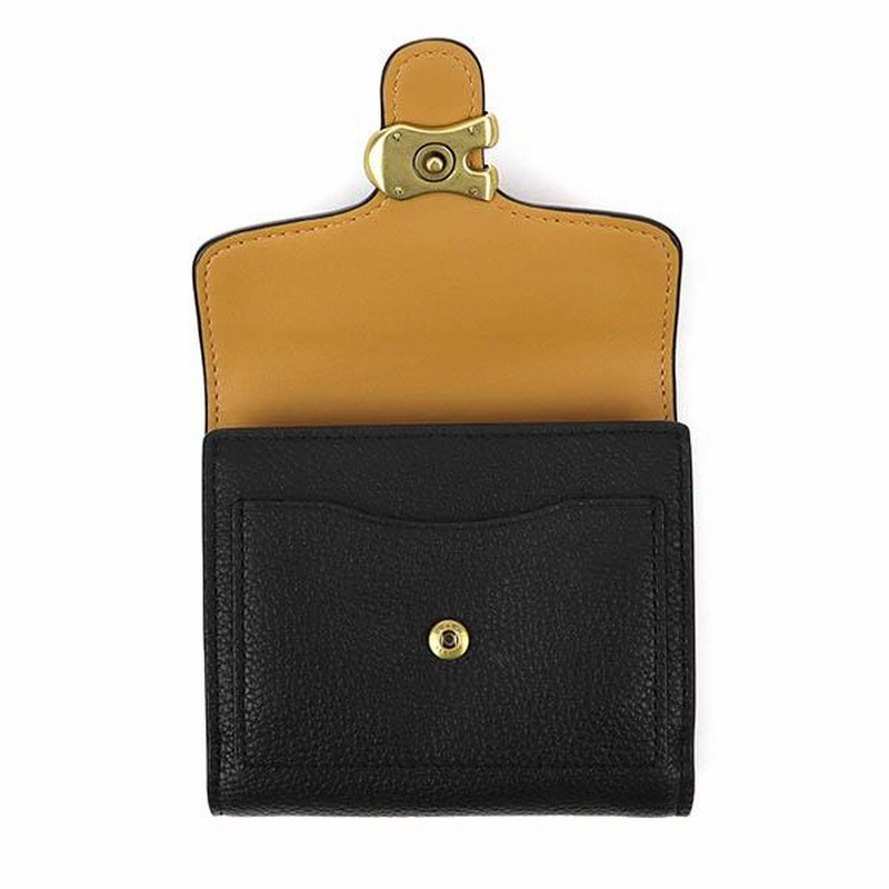 美品✨COACH コーチ　折財布　二つ折り財布 財布　ブラック　本革　レザー COACH 2024新作セール コーチ CS127 ミニ財布 二つ折り財布 三