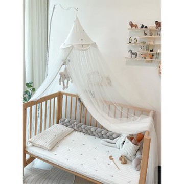 愛萌堡嬰兒床蚊帳全罩式通用拼接床兒童床專用遮光防摔蚊帳罩a類