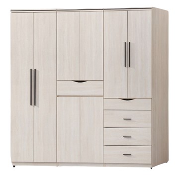 【MUNA 家居】麗寶白雲橡7.5X7尺衣櫥/衣櫃