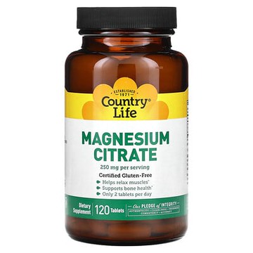 Country Life, 檸檬酸鎂，120 片裝