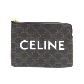 CELINE 賽琳 棕色 Triomphe帆布 拉鍊零錢包 10C662CAZ.38NO 【二手名牌BRAND OFF】