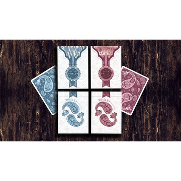 【USPCC 撲克】Marked Paisley Ton sur Ton Poudre Rouge