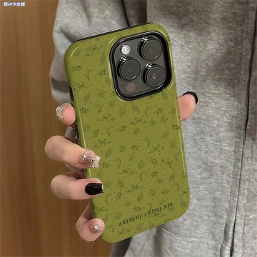 ✨iphone時尚手機殼✨滿屏落葉iPhone17手機殼蘋果16Plus菲林二合一15Promax雙層14新款