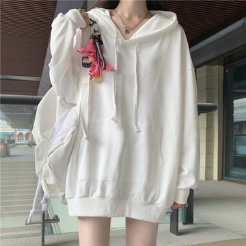女生帽t 帽t外套 刷毛帽t 連帽衛衣 女生上衣 秋裝150公斤胖mm寬松顯瘦連帽衛衣女115學生韓版中長款加大碼上衣潮