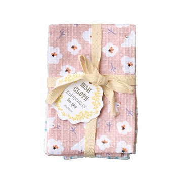 日本 純棉洗碗巾兩件組-拼格花鳥物語 2st (JN775-501-31)