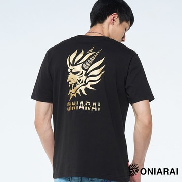 【買1送1】經典鬼洗燙金短TEE(黑) - BLUE WAY 鬼洗い