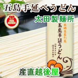  長崎県五島町 五島手延べうどんの老舗 太田製麺所 五島手延べうどん バラ3束 500g あごだしめん汁