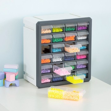 抽屜式零件盒/收納盒 零件收納盒分格小顆粒配件人仔lego分類盒子抽屜式積木整理箱『XY29897』